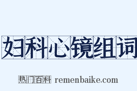 妇科心镜组词是什么意思的图片